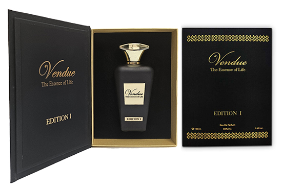 vendue edition 1 perfume bottle and package