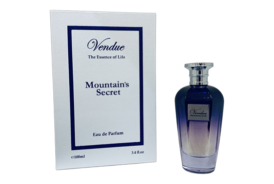 vendue mountain's secret perfume bottle and package