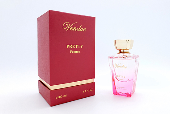 vendue pretty femme perfume bottle and package